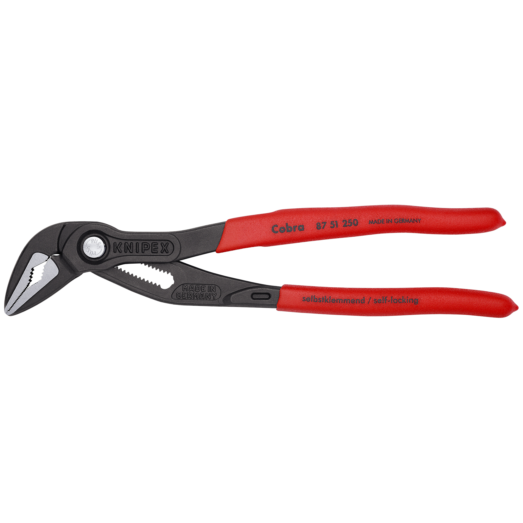 KNIPEX Cobra Extra Slim Water Pump Pliers - 10in., 1.25in. Jaw Capacity, Steel, Model# 87 51 250